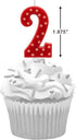Papyrus Number 2 Birthday Candle, Red Polka Dots (1-Count)...
