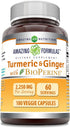 Amazing Formulas Turmeric Curcumin & Ginger with BioPerine 2250 mg Per Serving Veggie Capsules | Non-GMO | Gluten Free | Made in USA | Ideal for V...