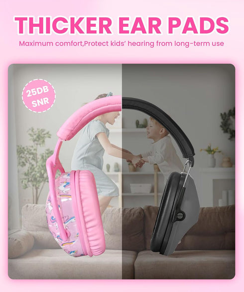 ZOHAN EM030 Noise Cancelling Headphones with Thicker Ear Pads, Adjustable Kids Ear Protection for Monster Jam, Concerts, Fireworks, Air Shows - Pi...