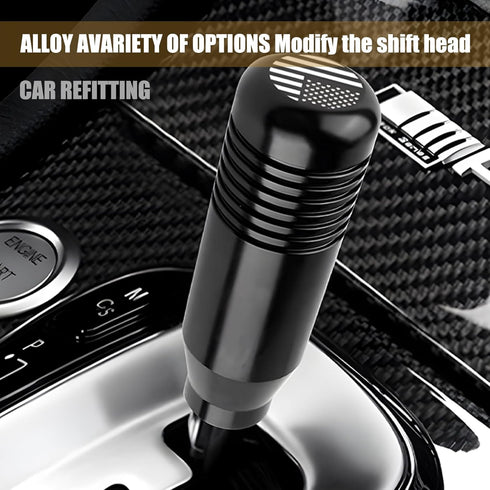 1 PC American Flag Car Shift Knobs, Comfortable Touch, Durable Metal Vehicle Shifter Decoration with Adapters, Universal Weighted Automotive Shift...