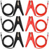 6 Pcs Electric Fence Wire Connect,3 Ft Electric Fence Charger Solar Fence Charger Fence Lead Copper Wire with Alligator Clip (Black+Red)...