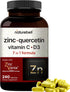NatureBell Zinc Quercetin with Vitamin C & D3, 240* Capsules | Quercetin 1,000mg, 4 in 1 Zinc 50mg, Vitamin C 250mg, Vitamin D3 5,000 IU – ZincVan...