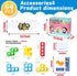 64PCS Stack Attack Game for Adult & Kids, Tetra Board Tower Games for Family Travel Party, 2 Players Balance Stacking Toy, Team Toys Building Bloc...