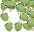DanLingJewelry 100 pcs Green Lemon Enamel Charm Fruit Charms Gold Plated Pendants for Bracelets Jewelry Making...