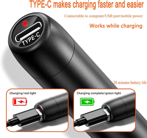 Mini Cordless Soldering Iron Kit,USB Wireless Electric Soldering Iron Pen 10-in-1,3 Temperature Adjustment,Portable and Rechargeable for Home Appl...