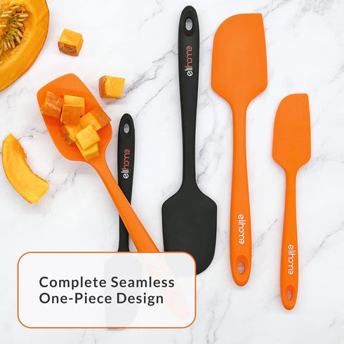 Chef Series 3 Piece Silicone Spatula Set - 600°F Heat Resistant Non Stick Rubber Kitchen Scraper Spatulas for Cooking, Baking, and Mixing – BPA Fr...