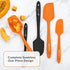 Chef Series 3 Piece Silicone Spatula Set - 600°F Heat Resistant Non Stick Rubber Kitchen Scraper Spatulas for Cooking, Baking, and Mixing – BPA Fr...