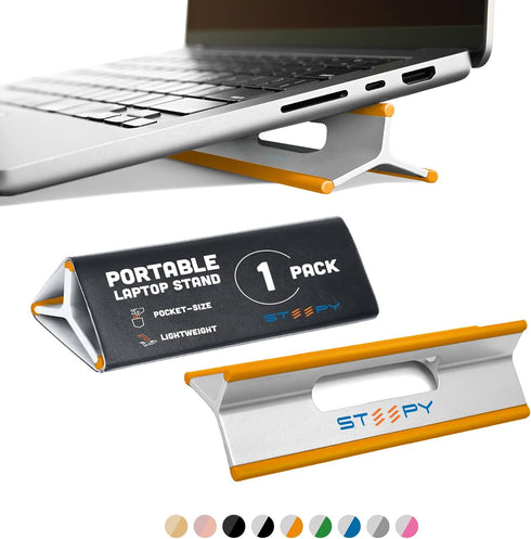 Steepy Portable Laptop Stand for Desk – Adjustable Height, & Portable Laptop Holder – Ergonomic Computer Stand for Cooling & Comfort – Slip-Proof,...