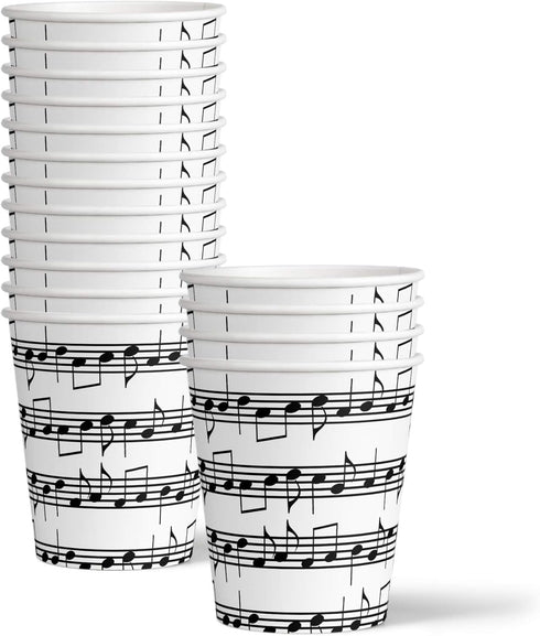 Music Notes Birthday Party Supplies Set Plates Napkins Cups Tableware Kit for 16...