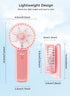 JZCreater Mini Handheld Fan,Portable Hand Held Fan, 15H Cooling Fan, Quiet 4 Speed, USB Rechargeable Battery Operated Desk Fan, Small Folding Elec...