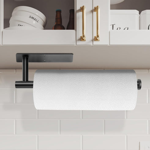 Under Cabinet Paper Towel Holder, Stainless Steel Adhesive or Drill Mount Paper Towel Holder, Wall Mount Paper Towel Holders for Kitchen or Bathro...
