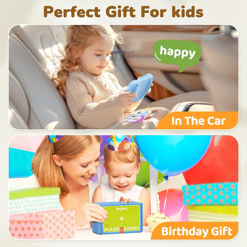 Talking Flash Cards for Toddlers 1-5 Clear Voice & Thick Cards & Easy to Slide in and Out, Independent Play & Speech Development Toys, 16 Topics C...