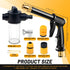 Garden Hose Nozzle with 4 Patterns, Soap Dispenser & Quick Connectors, Plastic High Pressure Washer Gun, Water Hose Nozzle Sprayer Heavy Duty, Spr...