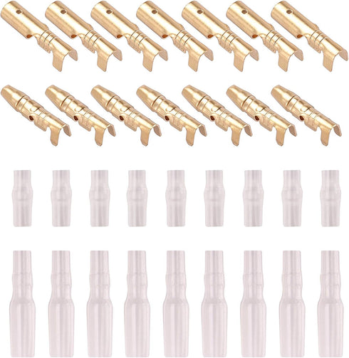 Kinstecks 120PCS 3.9mm Bullet Connectors Kit Brass Bullet Male & Female Wire Terminals Connector with Insulation Cover for Motorcycle Motorbike Ca...