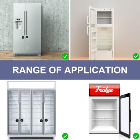 High-End Full Metal Fridge Lock - Stronger and More Durable Than Plastic Locks! Keep Your Children Safe with This Refrigerator Lock for Cabinets, ...