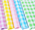 50 Sheets 28 * 20 Inch Pastel Tissue Paper Buffalo Plaid Wrapping Tissue Pink Yellow Blue Green Purple Tissue Paper for Gift Bags for Birthday, Ba...