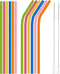 Coson Home Reusable Silicone Drinking Straws Flexible Length 8.5 Inches Diameter 0.25 Inches with 2 Cleaning Brushes for 6-12 oz Yeti/Rtic/Ozark T...