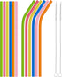 Coson Home Reusable Silicone Drinking Straws Flexible Length 8.5 Inches Diameter 0.25 Inches with 2 Cleaning Brushes for 6-12 oz Yeti/Rtic/Ozark T...