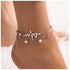 Boho Layered Pearl Anklet Silver Heartbeat Ankle Bracelet Love Heart Anklet Chain Beach Satellite Anklets Beaded Foot Chain Jewelry for Women and ...