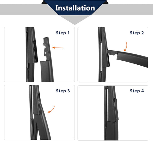 X AUTOHAUX Car Rear Windshield Wiper Blade Arm Set for Ford Expedition 2009-2016 16 Inch...