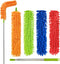 4 Pack 30" to 100" Microfiber Feather Duster, Extendable Pole, Detachable and Beandable and Washable Head, Cleaning Supplies for Office, Car, Wind...