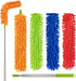 4 Pack 30" to 100" Microfiber Feather Duster, Extendable Pole, Detachable and Beandable and Washable Head, Cleaning Supplies for Office, Car, Wind...