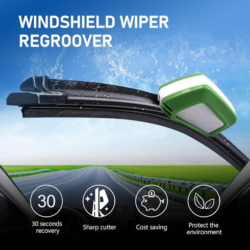 QODOLSI 1 PC Car Windshield Wiper Repairer, 2.5" x 1.7" x 1.4" Easy Grip Repair Blades Cutter Cleaning Wiper, DIY Smart Quickly Restores Tool, Uni...
