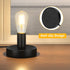 Licperron Table Lamp Base, E26 E27 Black Mini Desktop Night Stand Light without Shade, Small Short Metal Edison Bulb holder Desk Exposed Bulb Base...