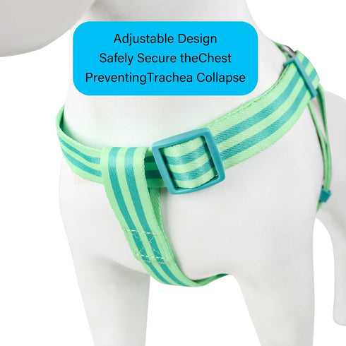 Striped Puppy Dog Harness Dog Vest Harness for Dog Training Easy Walking Dog Harness Small Dog Harness Escape-proof Dog Harness (green, XS)...
