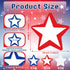 150 Pcs Star Creative Cutouts Paper 4 Inches Star Bulletin Board Decorations Red White and Blue 4th of July Classroom Die Cuts for Independence Da...