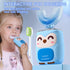 Kids Electric U Shaped Toothbrush, Toddler Toothbrush with 2 U-Shaped Brush Heads 2 Soft Replacements Automatic Toothbrush Rechargeable 6 Cleaning...