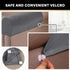PrinceDeco 4 Pack Thick Velvet Stretch Armrest Covers for Chairs, Sofas & Armchairs - Non Slip, Grey...