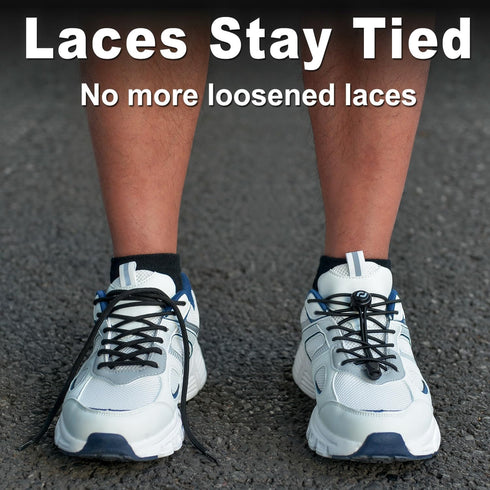 RJ-Sport Tieless Elastic Shoe Laces - Heavy Duty No Tie Shoelaces for Kids and Adult with Strong Lock and Speed Shoestrings...