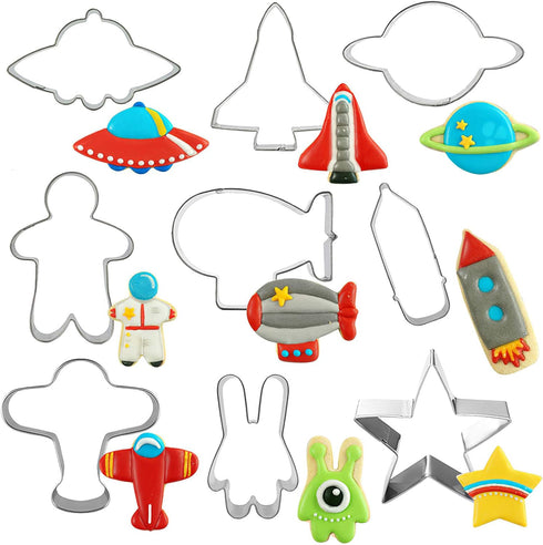 HENGYID Animal Cookie Cutter Set - 9 PCS Stainless Steel Shaped Cookie Candy Food Cutters Molds for DIY, Kitchen, Baking, Cake, Holiday Celebratio...