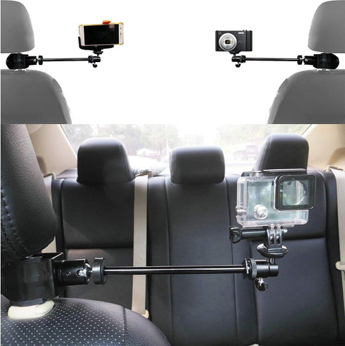 Pmsanzay 3in1 Adjustable Heavy Duty Universal Action Camera Desk Pole Clamp Holder Mounts Kit for Waterproof Camera/Digital Camera/Smartphone - Pe...