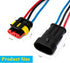 HYAT 3 Sets Car Waterproof Electrical Connector,18 AWG 3 pin Plug Auto Electrical Wire Connectors Marine for Car, Truck, Boat, and Other Wire Conn...