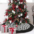Black and White Buffalo Plaid Check Christmas Tree Skirt 48 inches, Country Xmas Tree Decorations Tree Skirts Double Layers Holiday Ornaments...