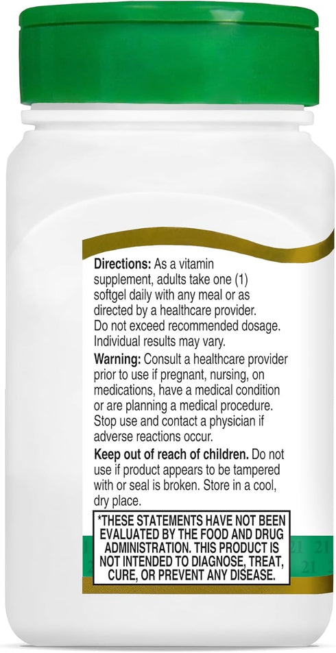 21st Century E 1000 I.U. (Dl-Alpha) Softgels, 55-Count...