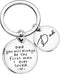 Dad Gift from Daughter Son Key Chain Men Wedding Gifts Fathers Day Dad you will always be the first man i ever loved...