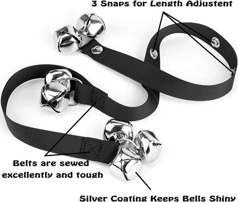 Pack of 2 Upgraded Puppy Bells Doorbells for Door Knob, Dog Bells for Potty Training-Louder Jingle, Bigger Bells for Puppies Pep Doggy Canine Pooc...