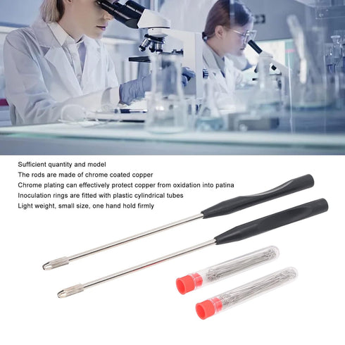 23cm Inoculation Loop Inoculation Rod Lightweight Coating Inoculation Rod Set Mycology Reusable Inoculation Loop Kit for Laboratory Lab...