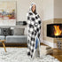 Premium Wearable Hooded Blanket for Adult Women and Men 71"x51" - Super Soft, Lightweight, Microplush, Cozy and Functional Throw Blanket Buffalo P...