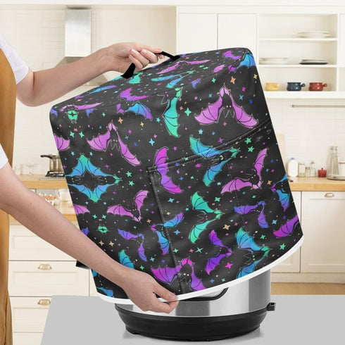 Halloween Bats Air Fryer Cover with Top Handle and Storage Pockets Dust Cover Compatible Dust Protection Kitchen Appliance Cover...