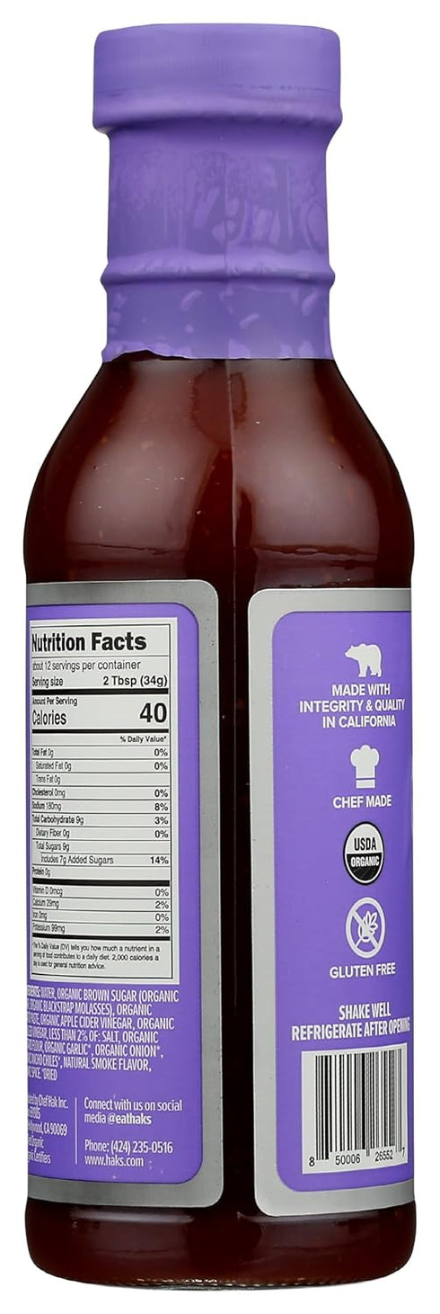HAKS Organic Brown Sugar Roasted Garlic Bbq Sauce, 14.25 OZ...