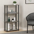 Furinno (99557GYW/BK) Turn-N-Tube 4-Tier Multipurpose Shelf Display Rack - French Oak Grey/Black...