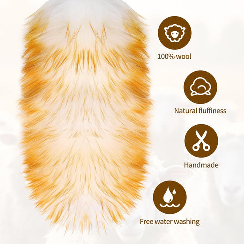 Natural Feathers Duster,Lambswool Duster with Solid Wooden Long Handle and Stainless Steel Extension Pole Up to 87.8" for Cleaning High Ceiling Fa...