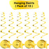 KatchOn, Gold Star Hanging Swirls - Pack of 30, No DIY | Gold Star Decorations for Party | Hanging Stars Decoration for Birthday, Wedding, Anniver...