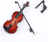 Dselvgvu Wooden Miniature Violin with Stand,Bow and Case Mini Musical Instrument Miniature Dollhouse Model Ornament Home Decoration (5.63"x2.05"x0...