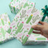 Cactus Wrapping Paper for Women Men, Green Cacti with Pink Yellow Flowers Tropical Gift Wrap Paper, 19.7x27.5 Inch Folded Flat Green Plant Art Pap...