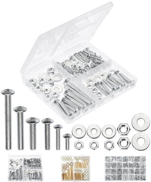 Mr. Pen- Bolts, Nuts, and Washer Assortment Kit, 113 pcs, Nuts and Bolts Assortment Kit, Assorted Nuts and Bolts, Nut Bolt and Washer Assortment, ...